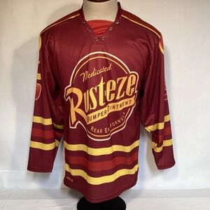 Lighting McQueen Rust-eze Disney Cars Hockey Jersey maroon, & Gold Men’s Small